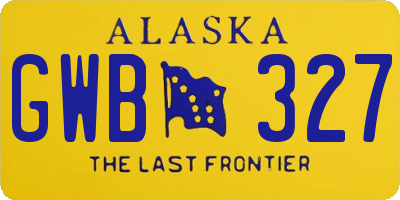 AK license plate GWB327