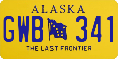 AK license plate GWB341