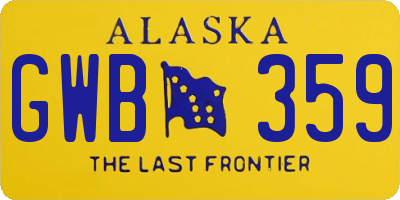 AK license plate GWB359