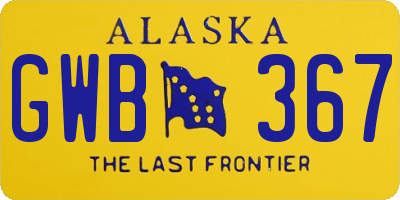 AK license plate GWB367