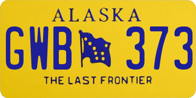 AK license plate GWB373