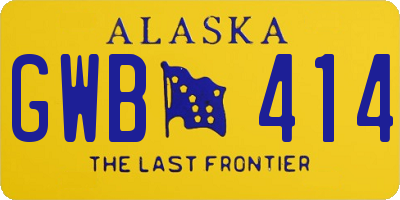 AK license plate GWB414