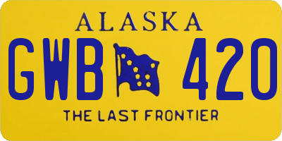 AK license plate GWB420