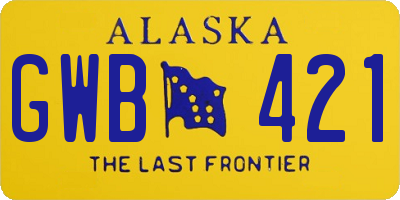 AK license plate GWB421