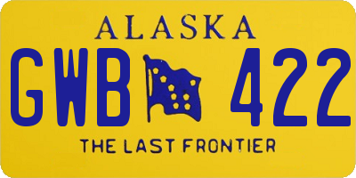 AK license plate GWB422