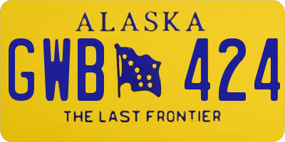 AK license plate GWB424