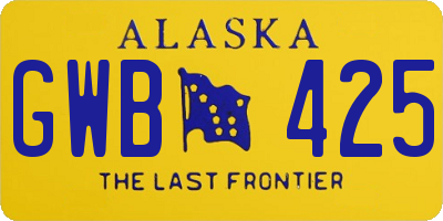 AK license plate GWB425