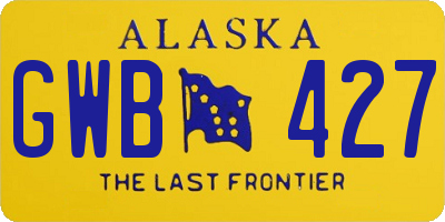 AK license plate GWB427