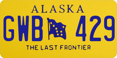 AK license plate GWB429