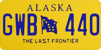 AK license plate GWB440