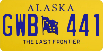 AK license plate GWB441