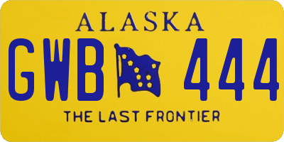 AK license plate GWB444