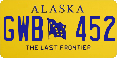 AK license plate GWB452