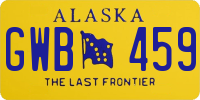 AK license plate GWB459