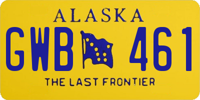 AK license plate GWB461