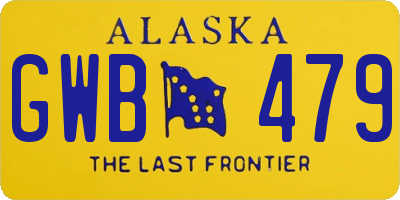 AK license plate GWB479