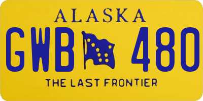 AK license plate GWB480