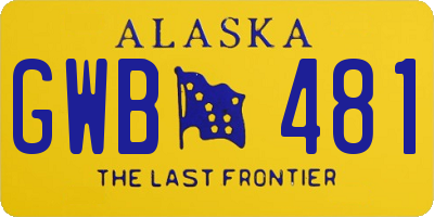 AK license plate GWB481