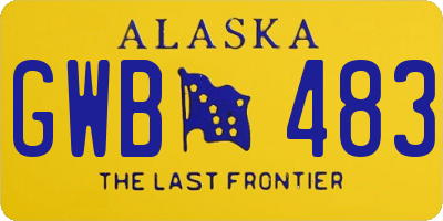 AK license plate GWB483