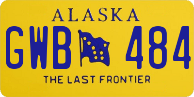 AK license plate GWB484