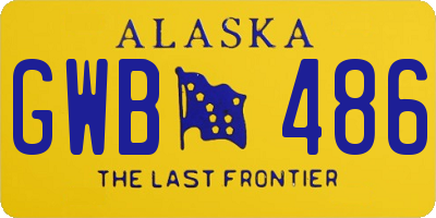 AK license plate GWB486