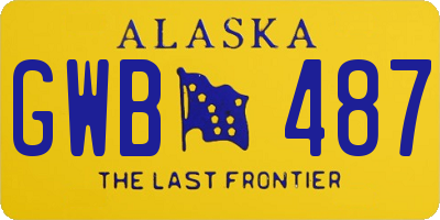 AK license plate GWB487