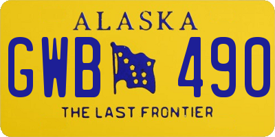 AK license plate GWB490