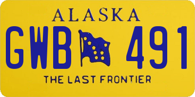 AK license plate GWB491