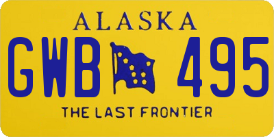 AK license plate GWB495