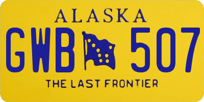 AK license plate GWB507