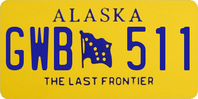 AK license plate GWB511