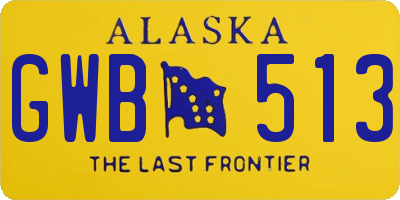 AK license plate GWB513