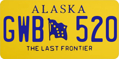 AK license plate GWB520