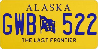 AK license plate GWB522