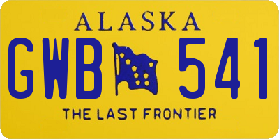 AK license plate GWB541