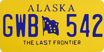 AK license plate GWB542