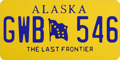 AK license plate GWB546