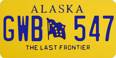 AK license plate GWB547