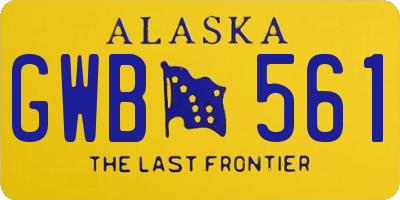 AK license plate GWB561