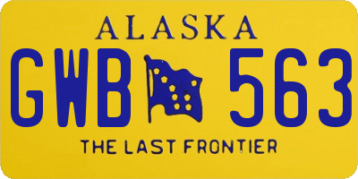 AK license plate GWB563