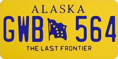 AK license plate GWB564