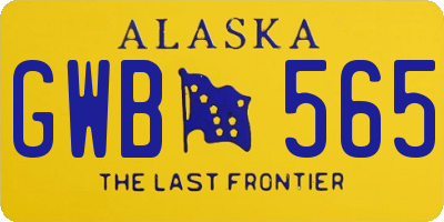 AK license plate GWB565