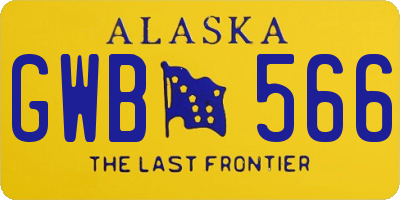 AK license plate GWB566