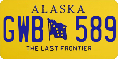 AK license plate GWB589