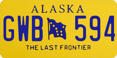 AK license plate GWB594