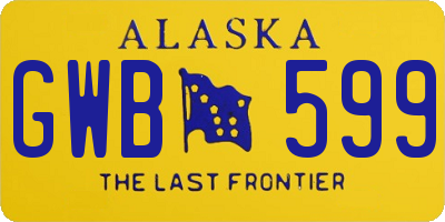 AK license plate GWB599