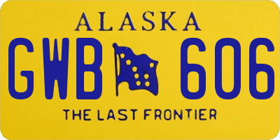 AK license plate GWB606