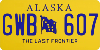 AK license plate GWB607