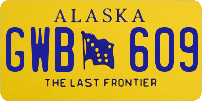 AK license plate GWB609