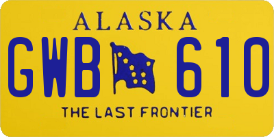 AK license plate GWB610